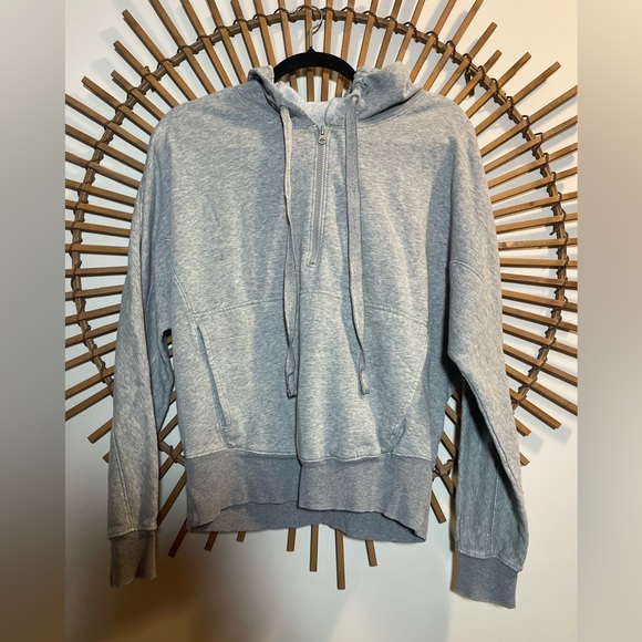 FP Movement by Free People Tops - Free People Movement Grey Pullover Quarter Zip Hoodie Sweatshirt Dolman Slv S